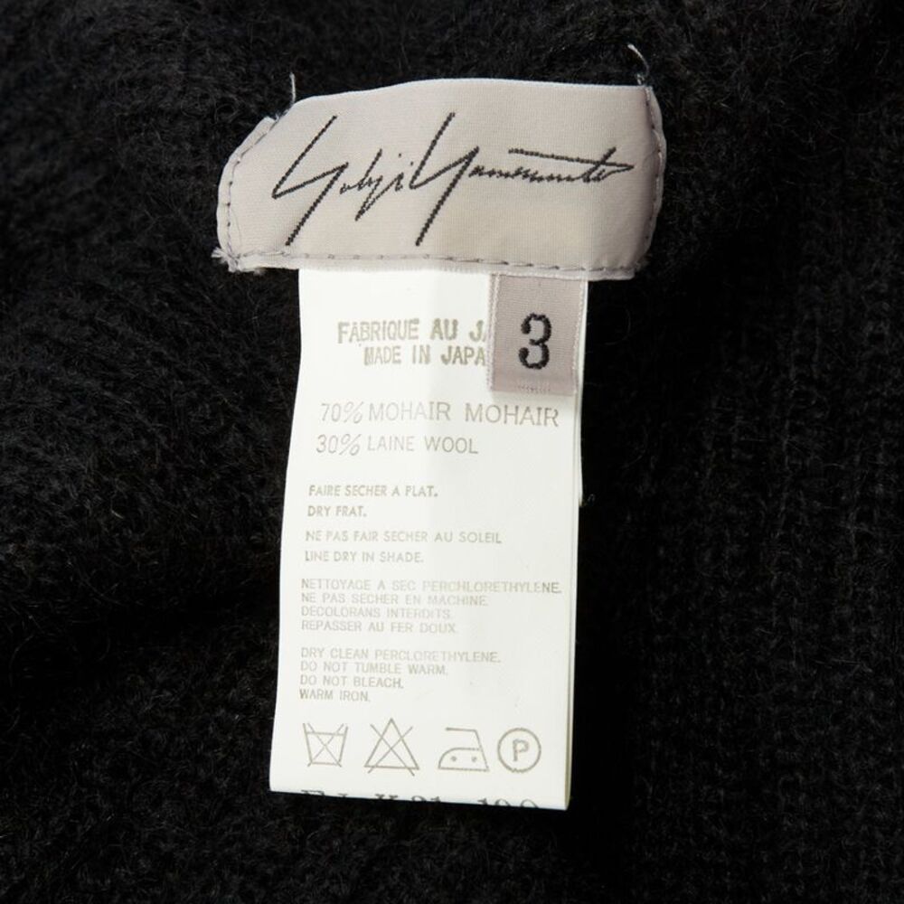 Yohji Yamamoto Black Wrap Cardigan Sweater - Picture 8 of 9